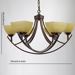 Kronleuchter 6 Lichter Traditionell Klassisch Vintage Metall
