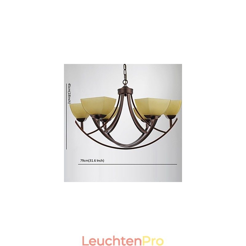 Kronleuchter 6 Lichter Traditionell Klassisch Vintage Metall
