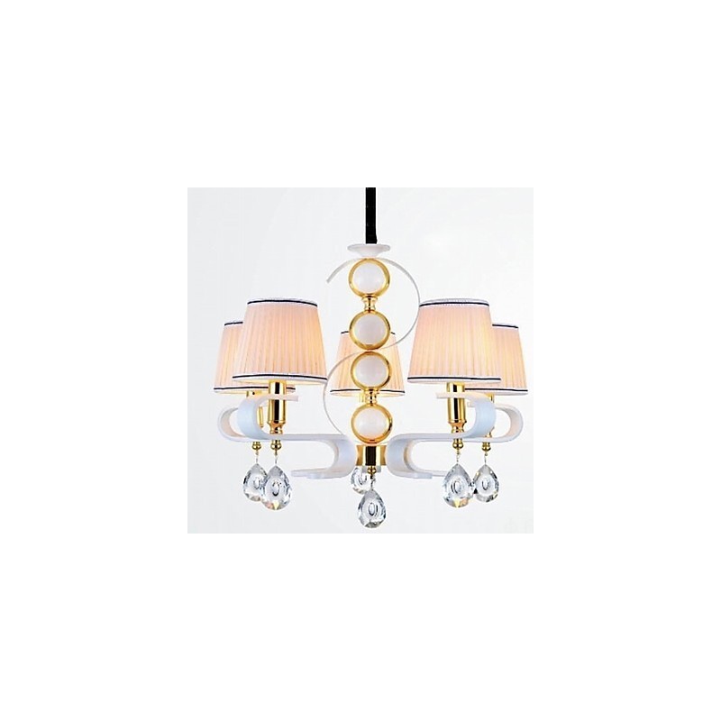 Stoff-Kronleuchter 5 Licht Moderne minimalistische hochwertige Lampe