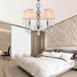 Stoff-Kronleuchter 5 Licht Moderne minimalistische hochwertige Lampe