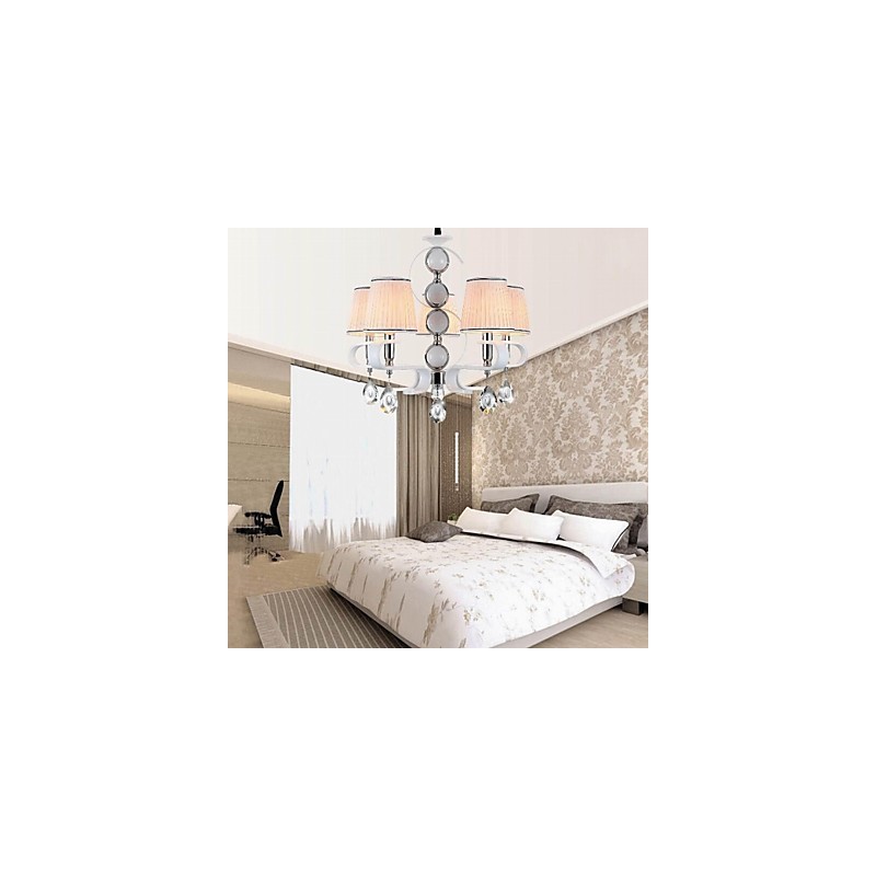 Stoff-Kronleuchter 5 Licht Moderne minimalistische hochwertige Lampe