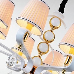 Stoff-Kronleuchter 5 Licht Moderne minimalistische hochwertige Lampe