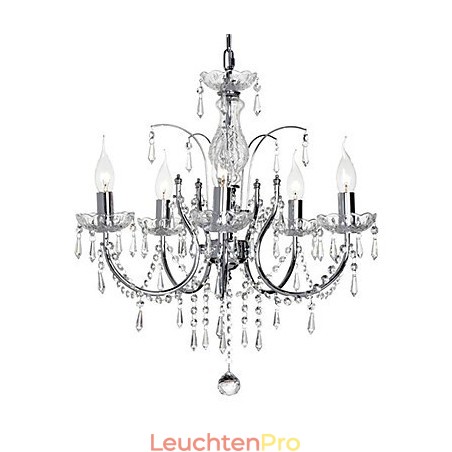 Eleganter Kristall-Kronleuchter mit 5 Lichtern Eleganter Kristall-Kronleuchter mit 5 Lichtern