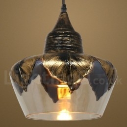 Europäische Retro Glas Pendelleuchte Lounge Pendelleuchte