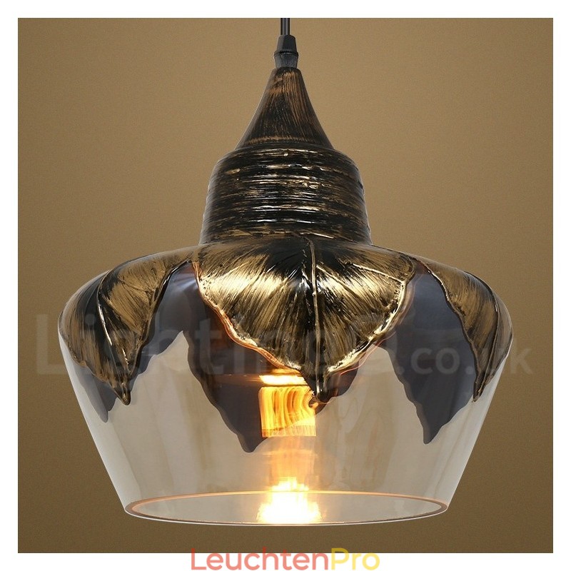 Europäische Retro Glas Pendelleuchte Lounge Pendelleuchte