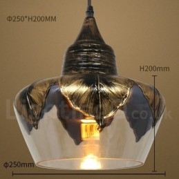 Europäische Retro Glas Pendelleuchte Lounge Pendelleuchte