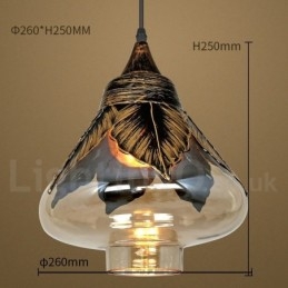 Europäische Retro Glas Pendelleuchte Lounge Pendelleuchte