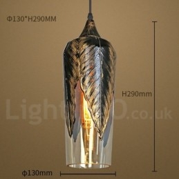 Europäische Retro Glas Pendelleuchte Lounge Pendelleuchte