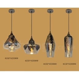 Europäische Retro Glas Pendelleuchte Lounge Pendelleuchte