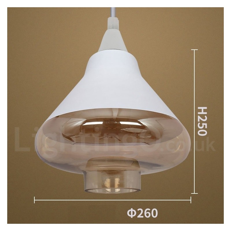 Europäische Retro Lounge Glas Pendelleuchte