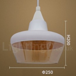 Europäische Retro Lounge Glas Pendelleuchte