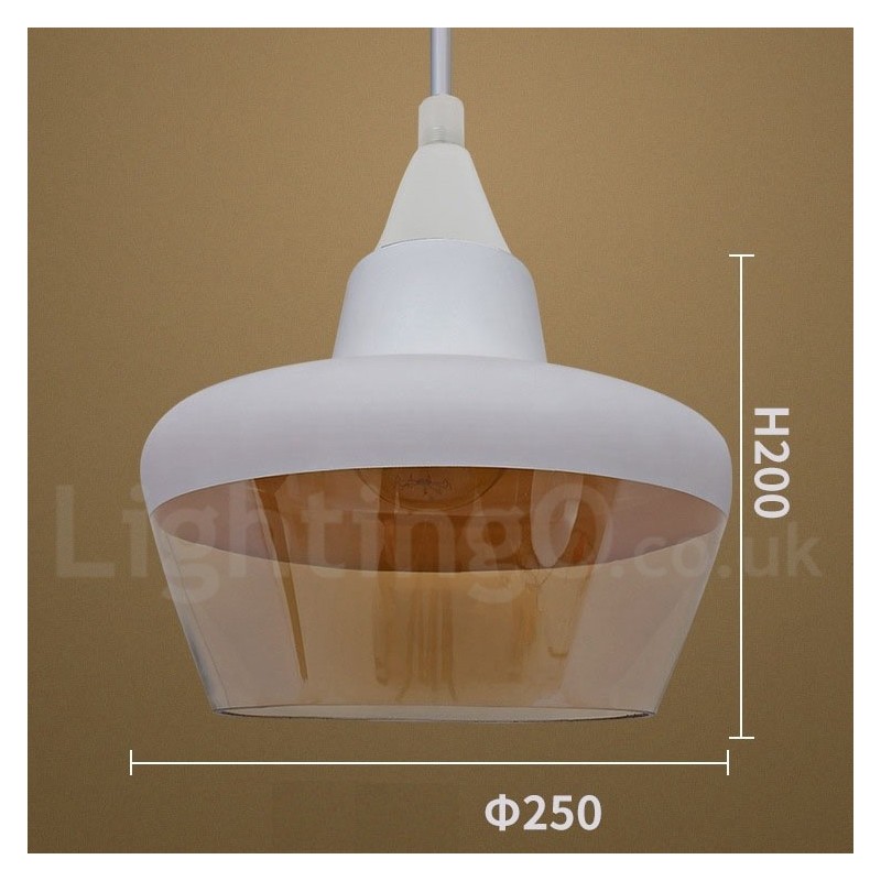 Europäische Retro Lounge Glas Pendelleuchte