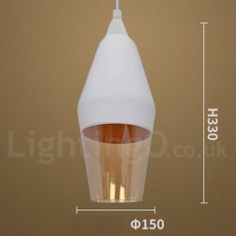 Europäische Retro Lounge Glas Pendelleuchte