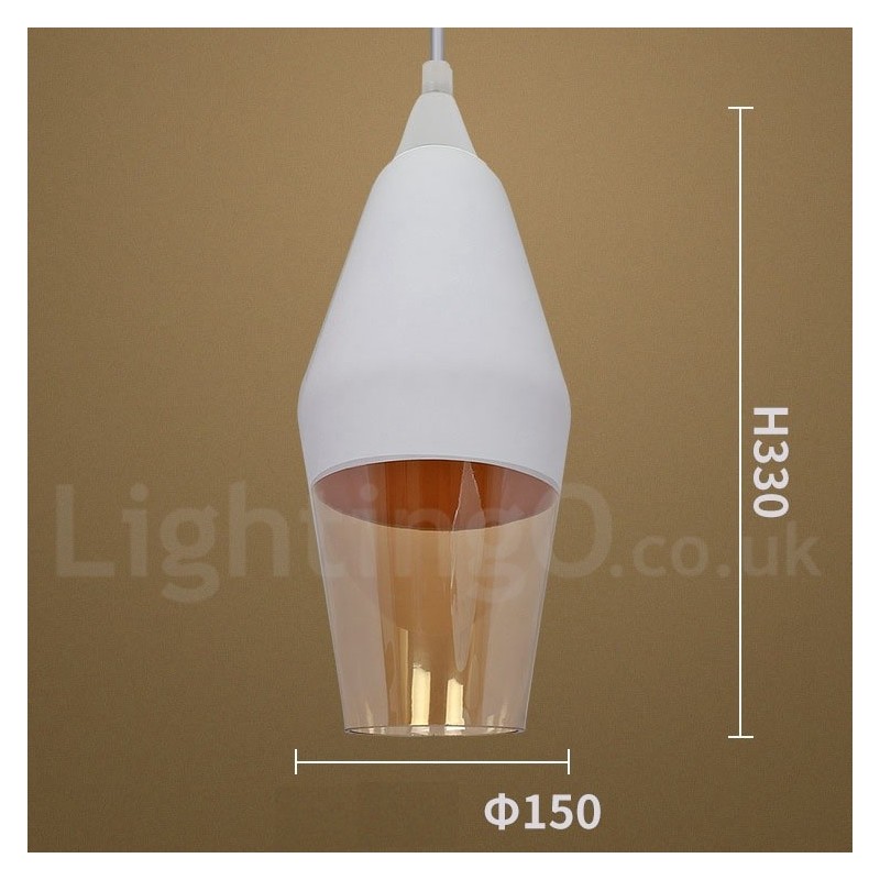 Europäische Retro Lounge Glas Pendelleuchte