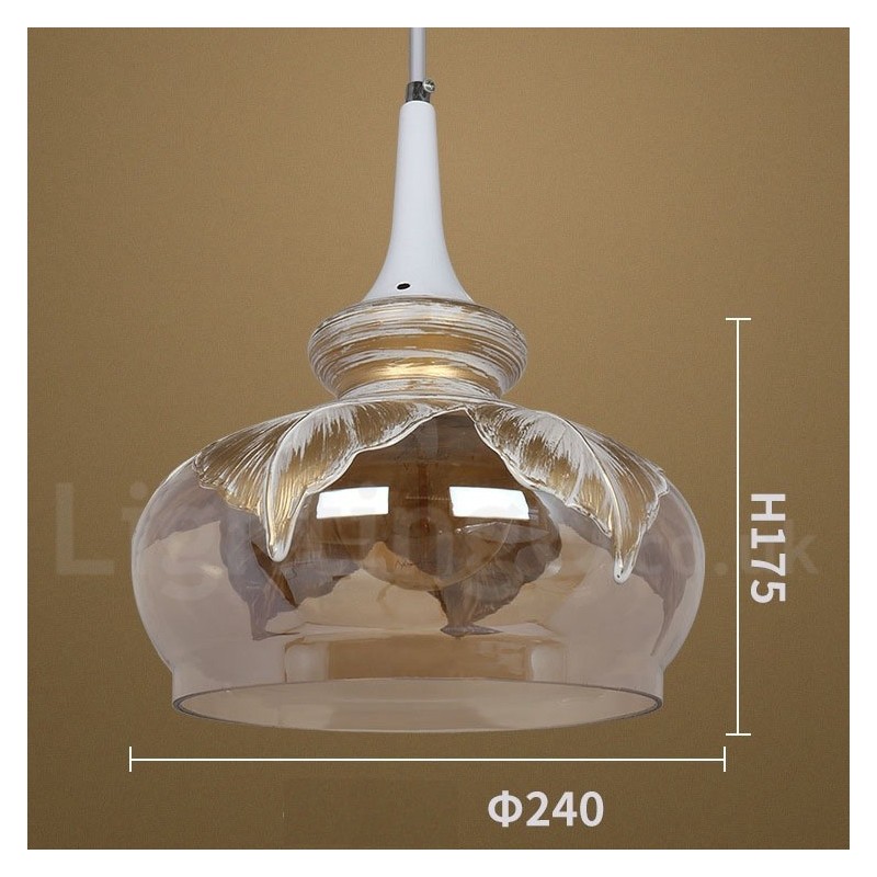 Europäische moderne zeitgenössische Lounge Glas Pendelleuchte