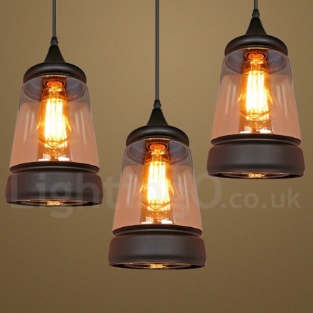 Europäische Retro Lounge Glas Pendelleuchte Europäische Retro Lounge Glas Pendelleuchte