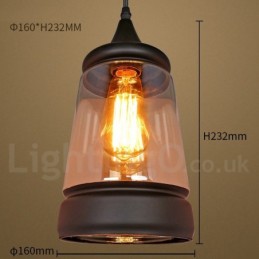 Europäische Retro Lounge Glas Pendelleuchte