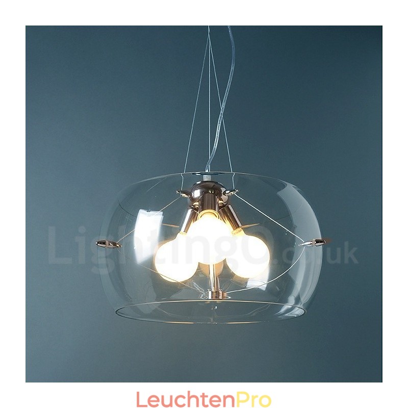 Moderne Pendelleuchte aus Glas mit 3 Lichtern