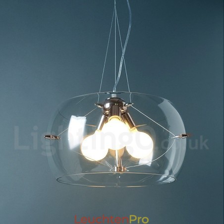 Moderne Pendelleuchte aus Glas mit 3 Lichtern Moderne Pendelleuchte aus Glas mit 3 Lichtern