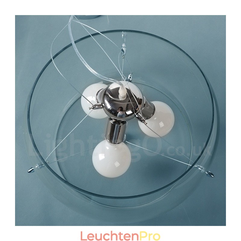 Moderne Pendelleuchte aus Glas mit 3 Lichtern