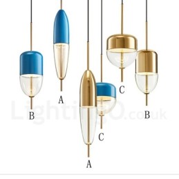 1 Licht Moderne zeitgenössische Glas Pendelleuchte