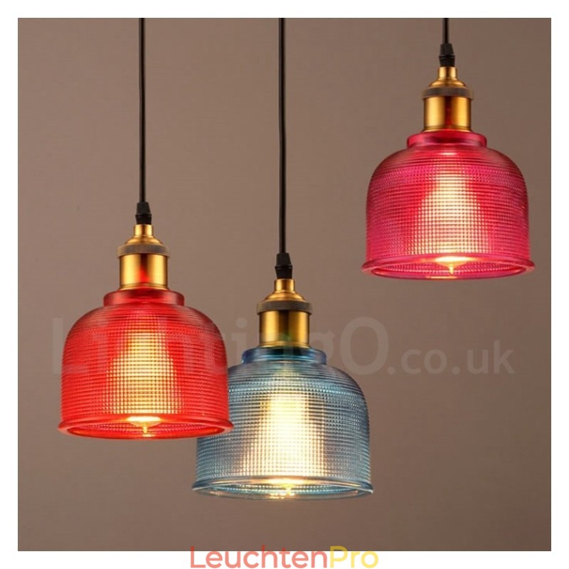 1 Licht Moderne zeitgenössische Cafe Multi Farben Glas Pendelleuchte