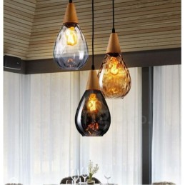 1 Licht nordischen Stil moderne zeitgenössische Glas Pendelleuchte