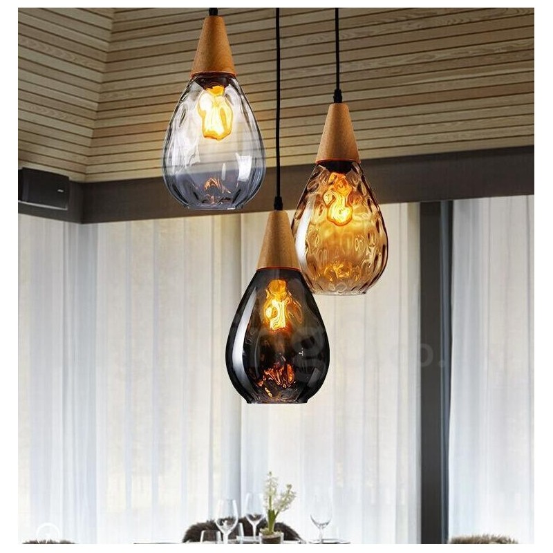 1 Licht nordischen Stil moderne zeitgenössische Glas Pendelleuchte