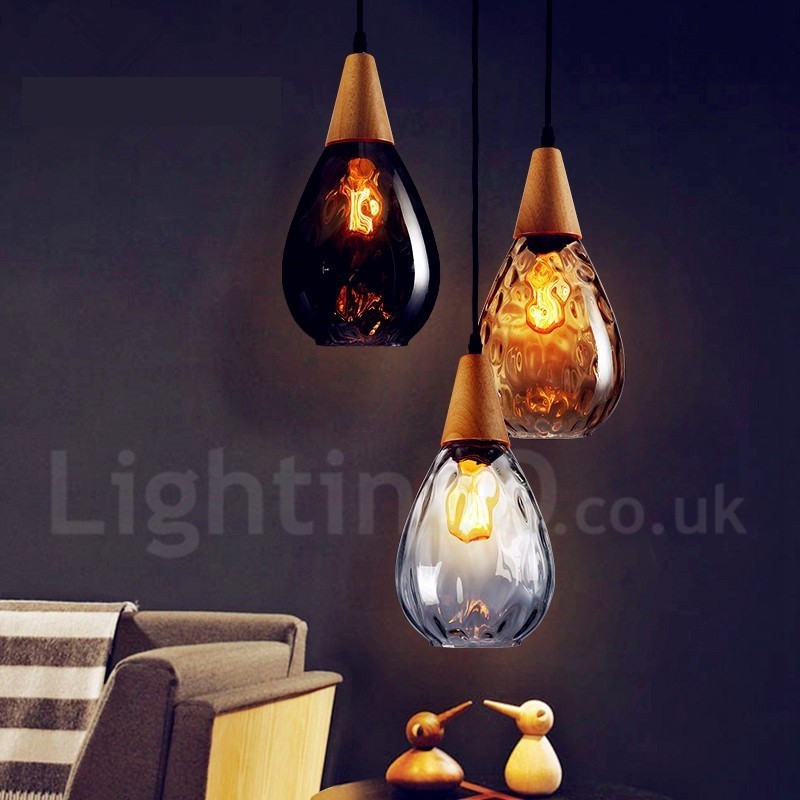 1 Licht nordischen Stil moderne zeitgenössische Glas Pendelleuchte