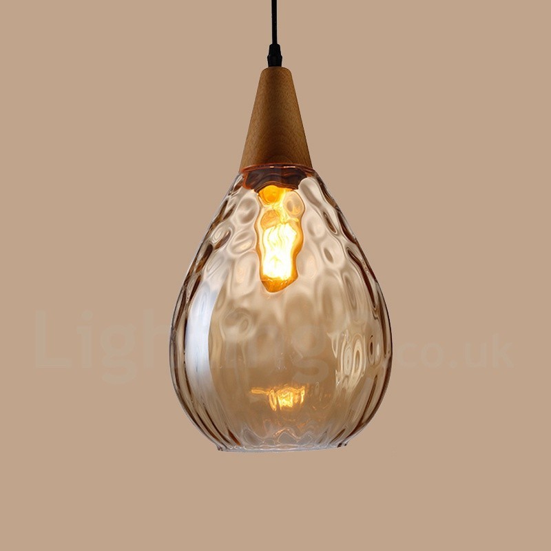 1 Licht nordischen Stil moderne zeitgenössische Glas Pendelleuchte