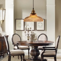 1-flammige Vintage-Pendelleuchte aus Glas