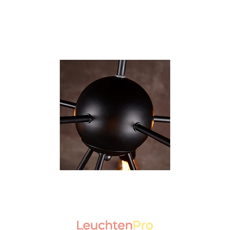 Kreativer Kronleuchter mit 8 Lichtern, gebürstetes Nickel