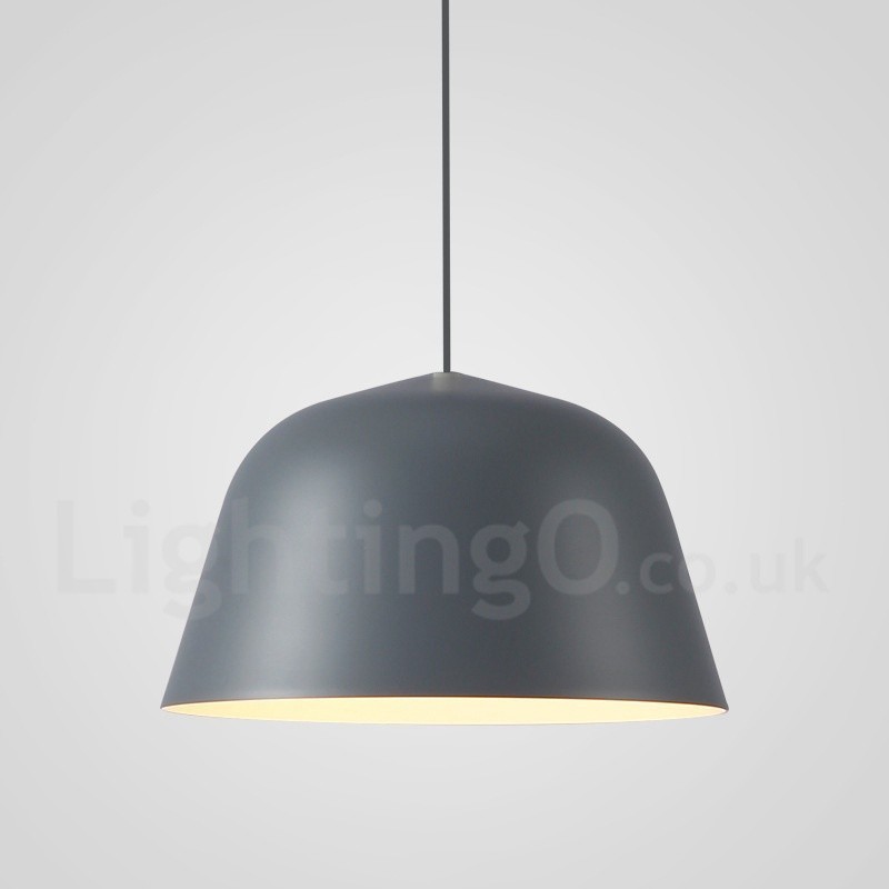 1-flammige, moderne Pendelleuchte aus Stahl mit Schirm aus Aluminiumlegierung