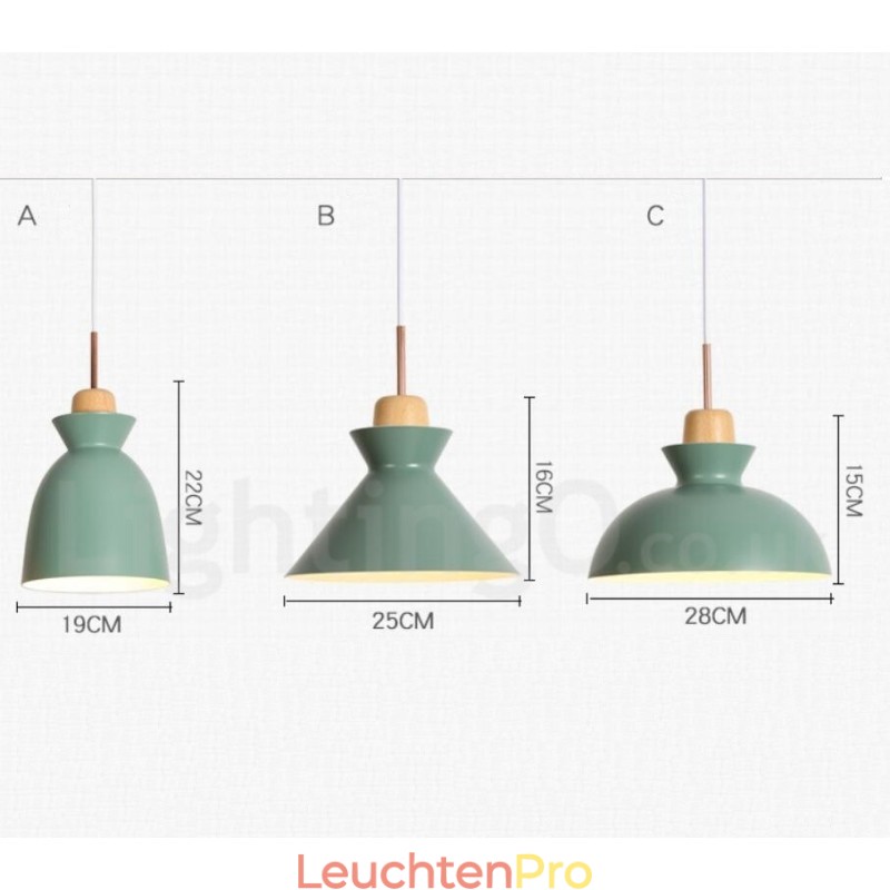 1-flammige, moderne Pendelleuchte aus Stahl mit Schirm aus Aluminiumlegierung