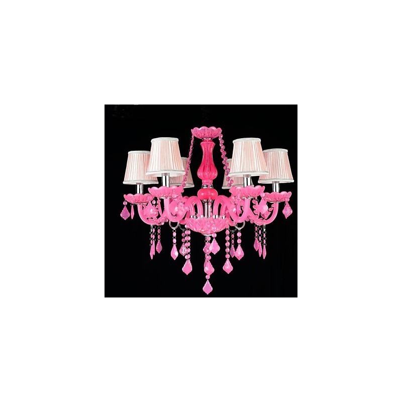 Kaffeelampe Projektlicht Kerze Kristall Hängelampe Rosa A