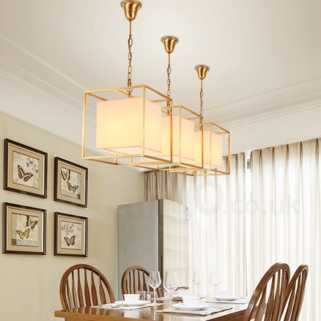1 Licht Retro Rustikal Luxus Messing Pendelleuchte Kronleuchter mit Stoffschirm 1 Licht Retro Rustikal Luxus Messing Pendelleuchte Kronleuchter mit Stoffschirm