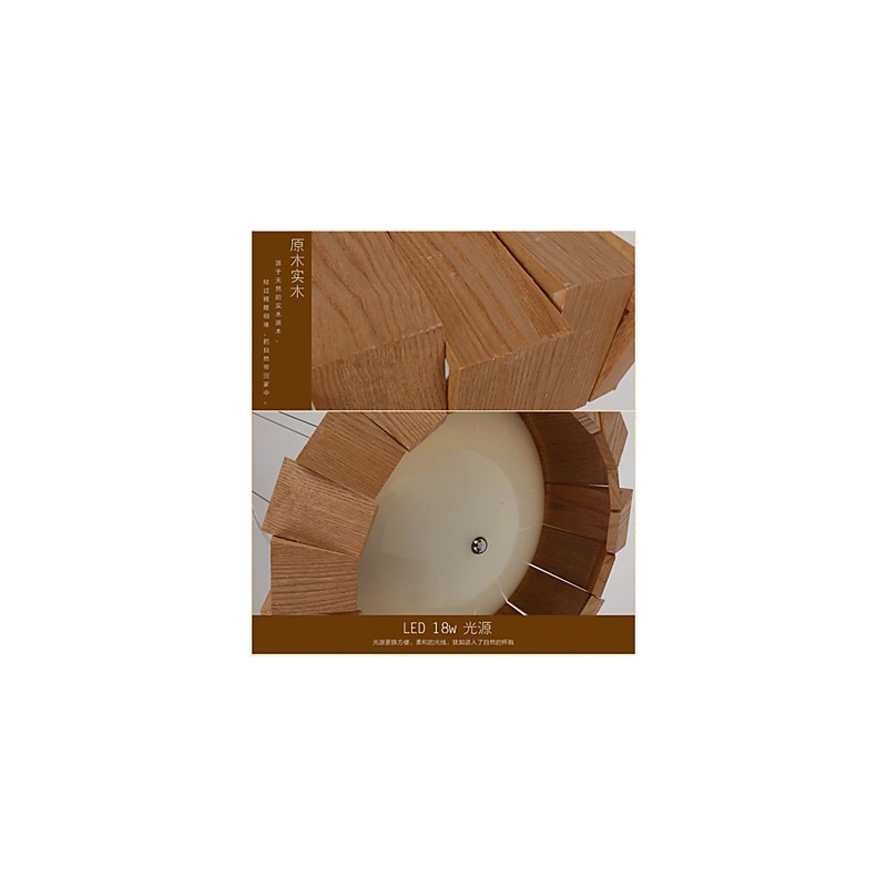 Kronleuchter Country Holz Bambus