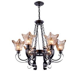 Kronleuchter 6 Lichter Glas Traditionell Klassisch Vintage