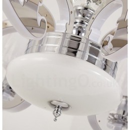 Retro Rustikaler Luxus Kristall Pendelleuchte Kronleuchter mit Glasschirm