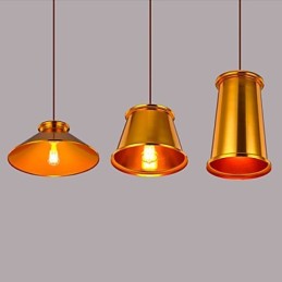 Kronleuchter im Mini-Stil, modernes zeitgenössisches Metall, 3-flammige Pendelleuchte