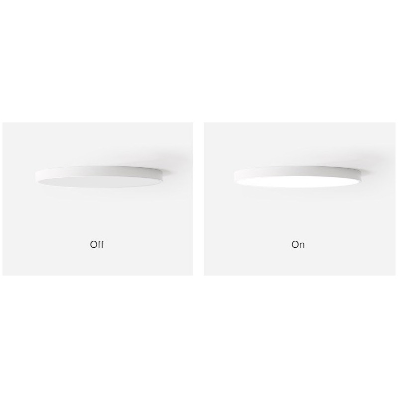 Ultradünne, dimmbare, moderne Deckenleuchten im zeitgenössischen nordischen Stil mit Acrylschirm und Fernbedienung, können auch als Wandleuchte verwendet werden.