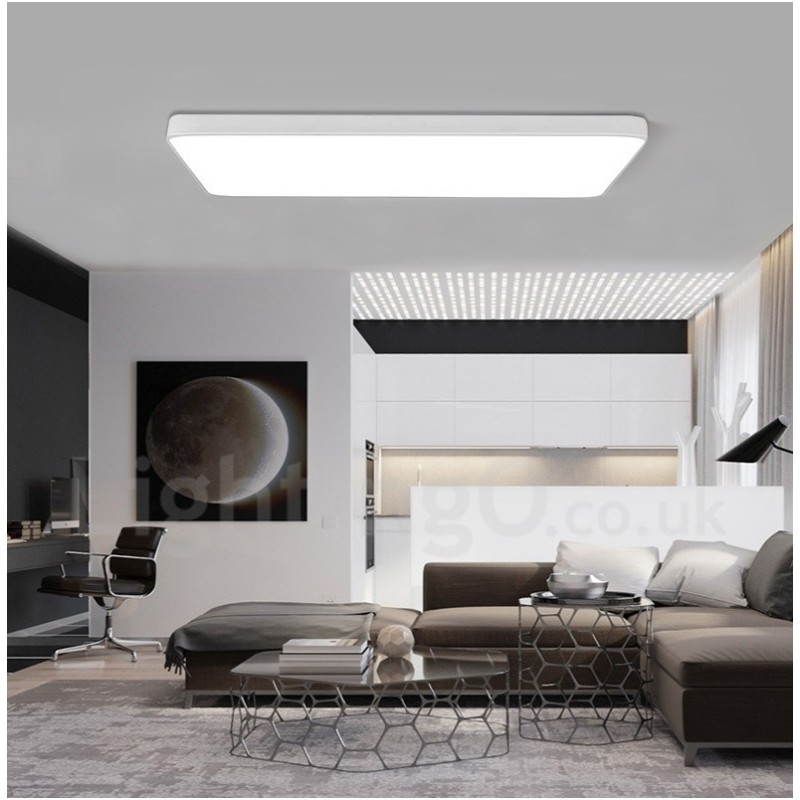 Dimmbare, moderne Deckenleuchten im nordischen Stil mit Acrylschirm und Fernbedienung