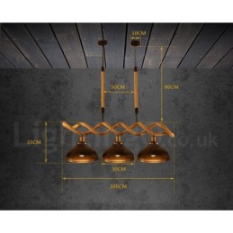 3-flammige Pendelleuchte Deckenlampe