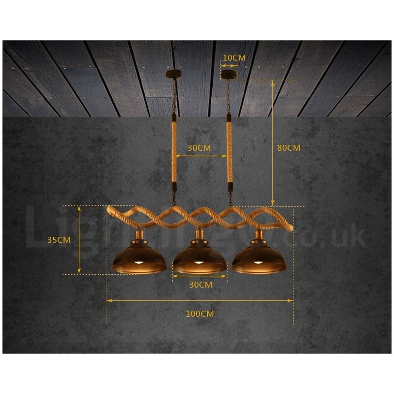 3-flammige Pendelleuchte Deckenlampe