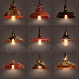 1 Licht Rustikale Lodge Retro Vintage Pendelleuchte Loft