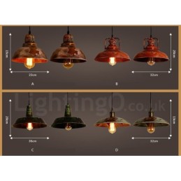 1 Licht Rustikale Lodge Retro Vintage Pendelleuchte Loft
