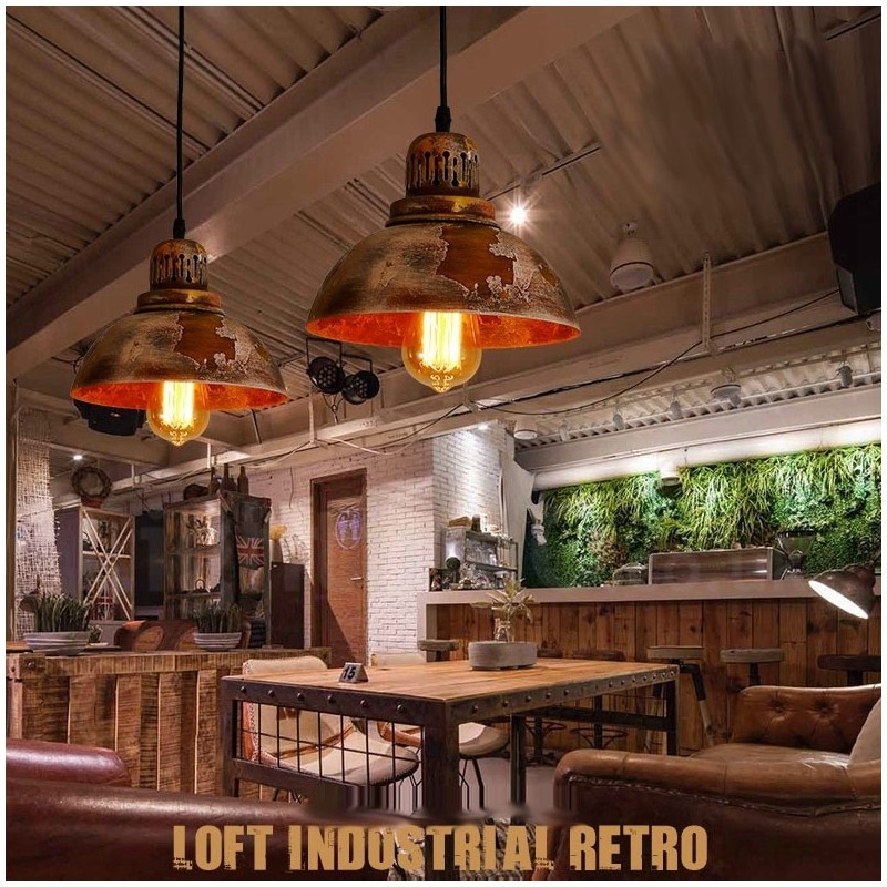 1 Licht Rustikale Lodge Retro Vintage Pendelleuchte Loft