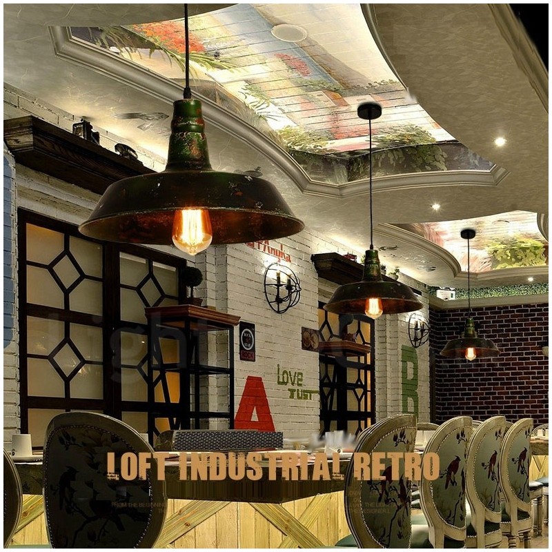 1 Licht Rustikale Lodge Retro Vintage Pendelleuchte Loft