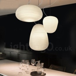 1 Licht Moderne zeitgenössische Pendelleuchte Deckenleuchte mit Glasschirm