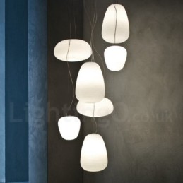 1 Licht Moderne zeitgenössische Pendelleuchte Deckenleuchte mit Glasschirm